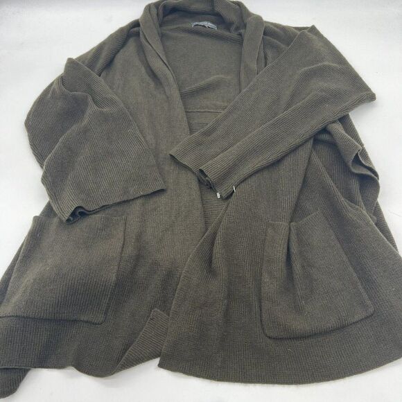 Michael Stars Olive Green Open Waterfall Cardigan Wool Cashmere blend size XS - Picture 1 of 4
